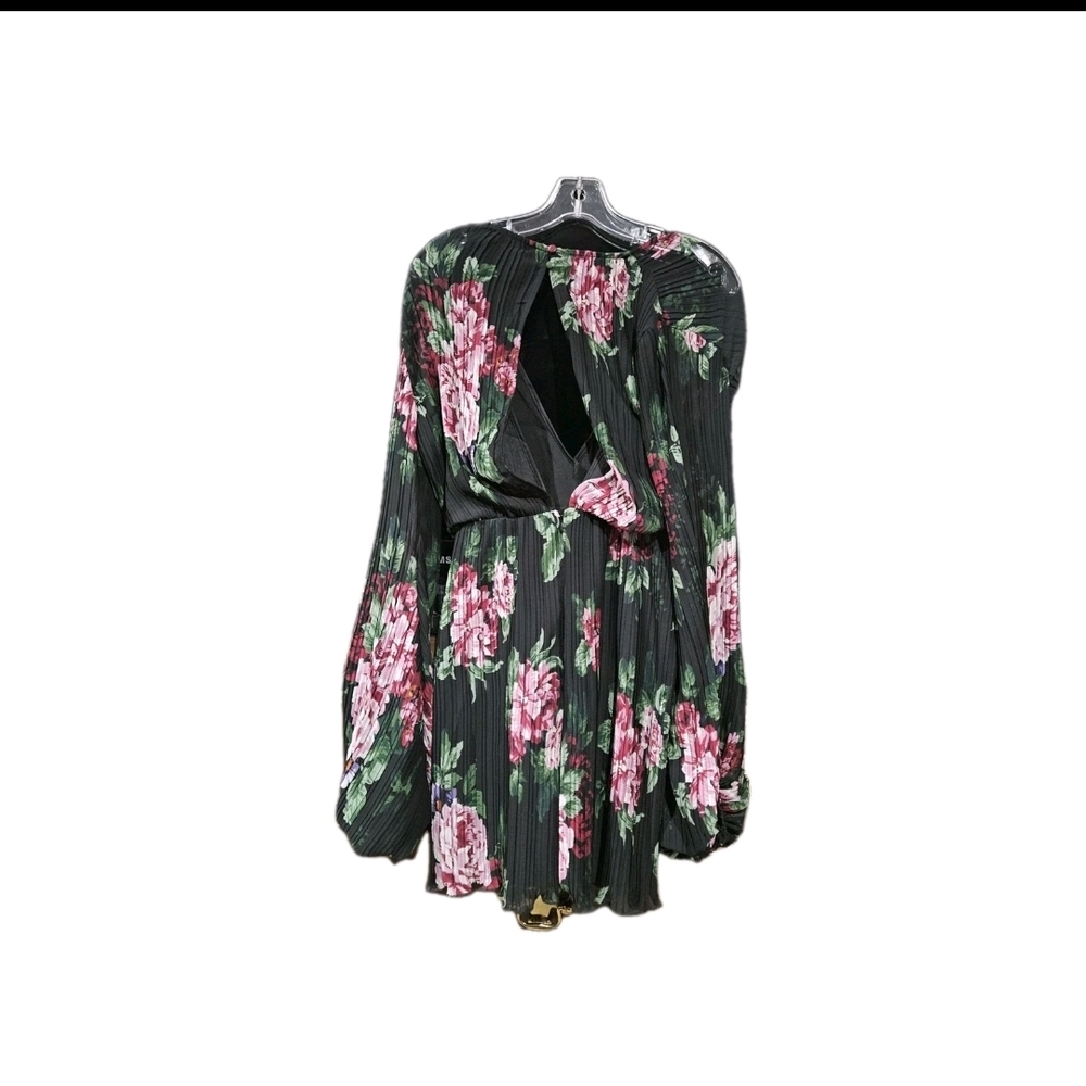 ASOS Floral Mini Dress - Black and Pink